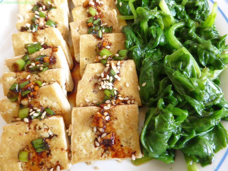 tofu in padella con salsa piccante