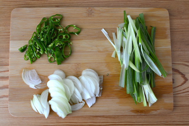 Haemul pajeon ingredienti tagliati