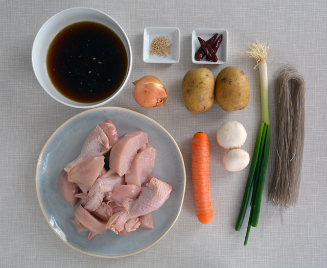 jjimdak ingredienti pollo brasato